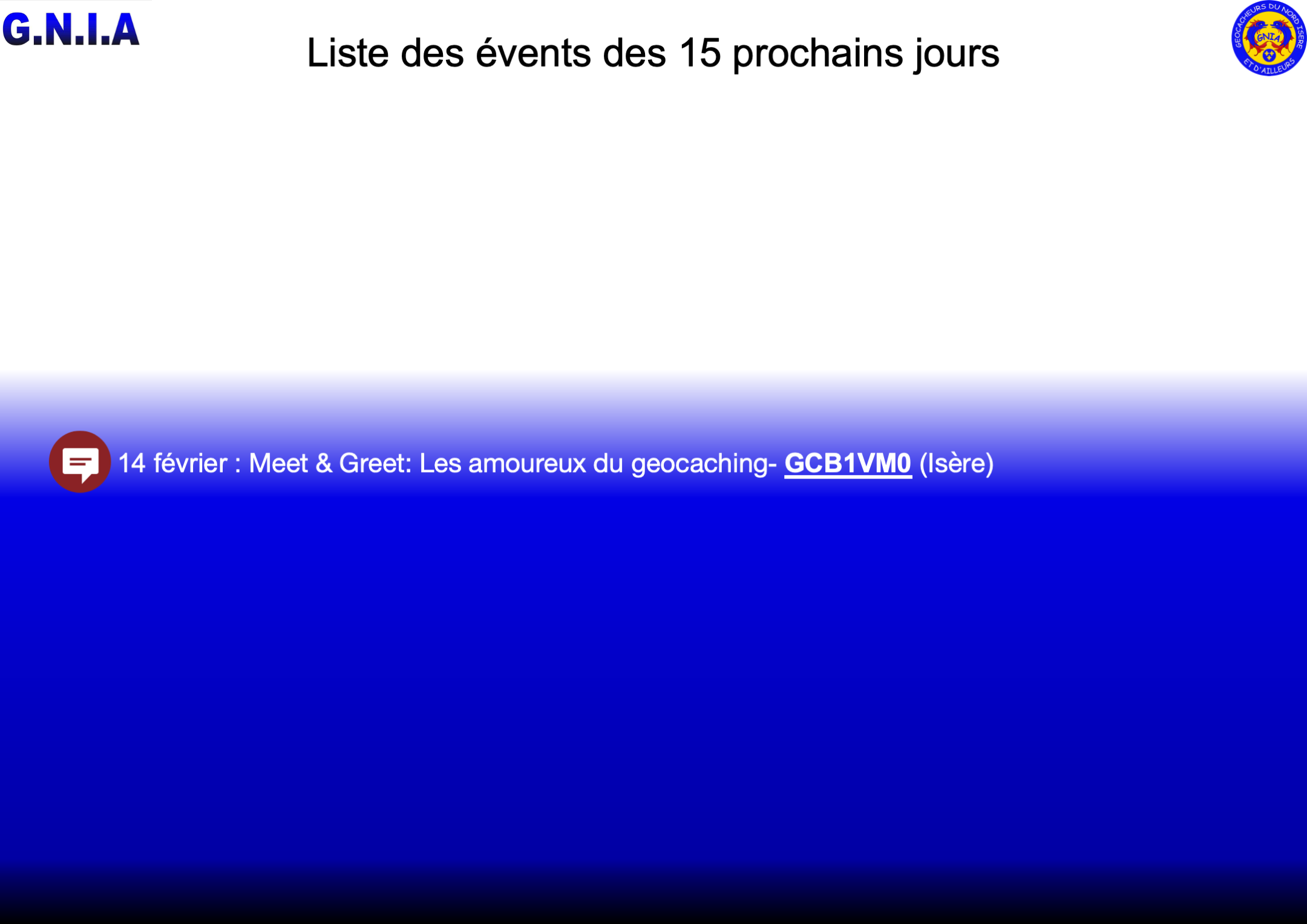 Lire la suite à propos de l’article Les Events des 15 prochains jours