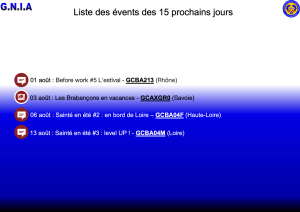 Lire la suite à propos de l’article Les Events des 15 prochains jours