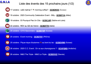 Lire la suite à propos de l’article Les Events des 15 prochains jours