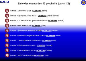 Lire la suite à propos de l’article Les Events des 15 prochains jours