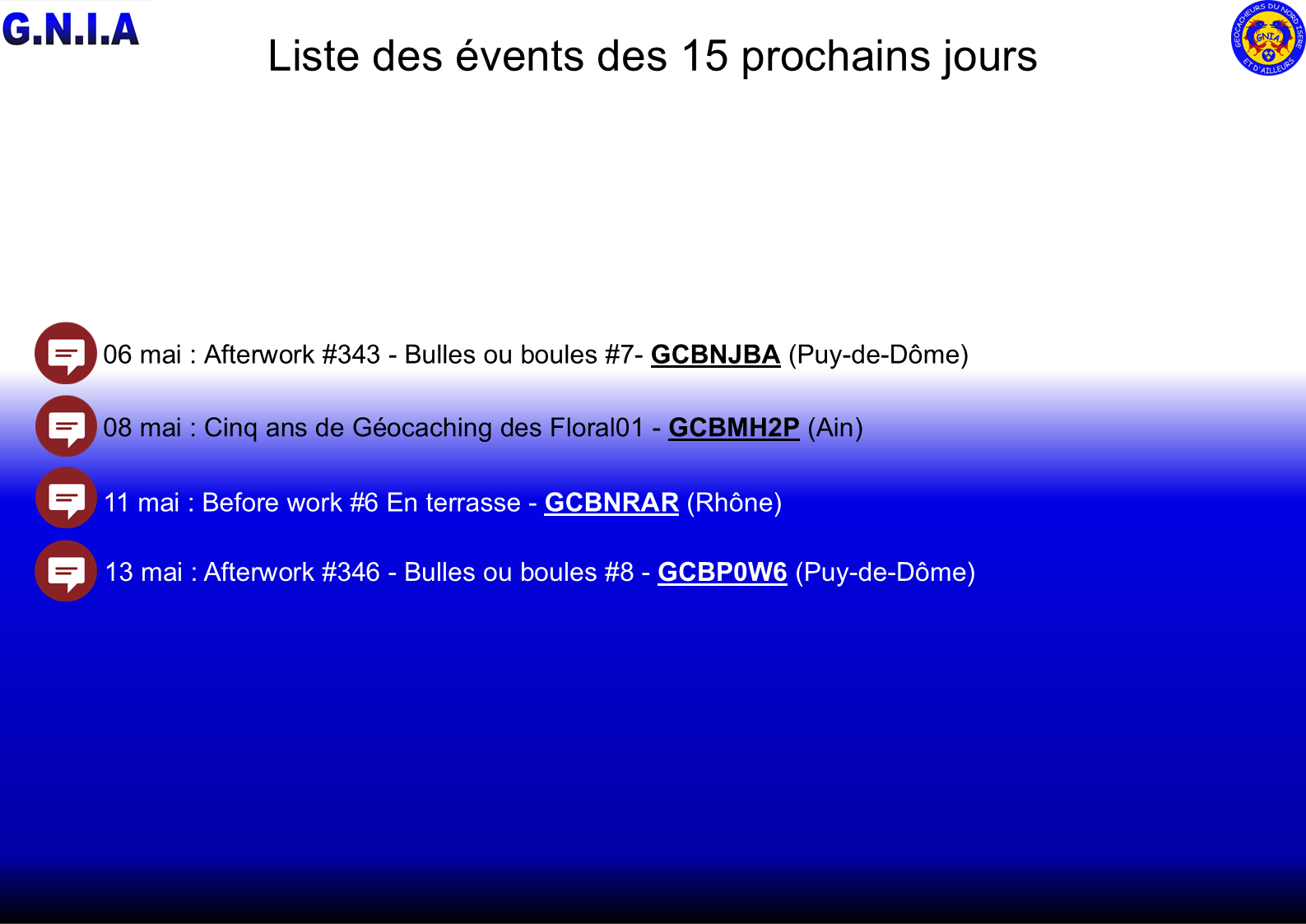 You are currently viewing Les Events des 15 prochains jours