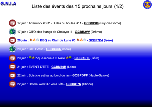 Lire la suite à propos de l’article Les Events des 15 prochains jours